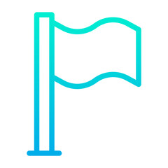 Obraz premium Outline Gradient Flag icon