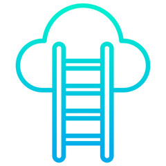 Outline Gradient Cloud icon