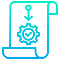 Outline Gradient Setting document icon