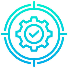 Outline Gradient Dollar settings icon