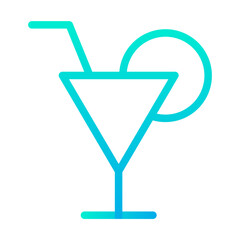 Outline Gradient Cocktail icon