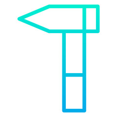 Outline Gradient Hammer icon