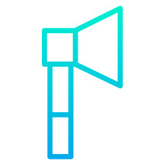 Outline Gradient Hatchet icon