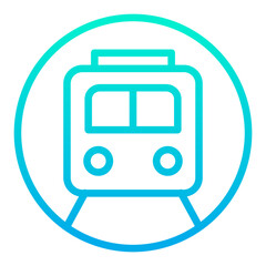 Outline Gradient Train icon