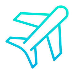 Outline Gradient Flight icon