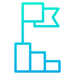 Outline Gradient Flag icon