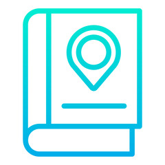 Outline Gradient Travel Book icon
