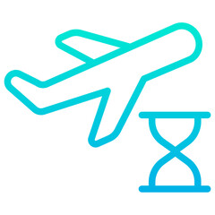 Outline Gradient Travel Time icon