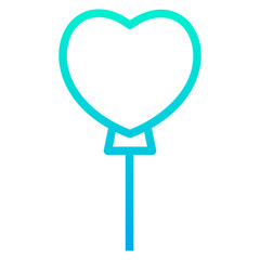Outline Gradient Love Balloons icon