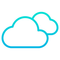 Outline Gradient Clouds icon