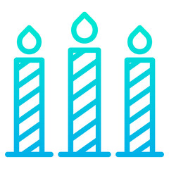Outline Gradient Candles icon