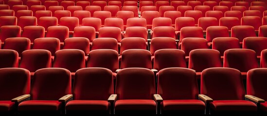 Deserted theater with seating With copyspace for text