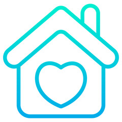 Outline Gradient Home icon