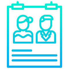Outline Gradient Marriage Poster icon