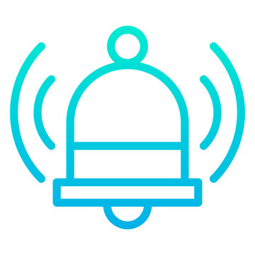 recommend clip art: Outline Gradient Notification bell icon