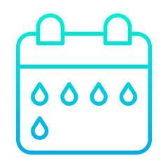 Outline Gradient Period time icon