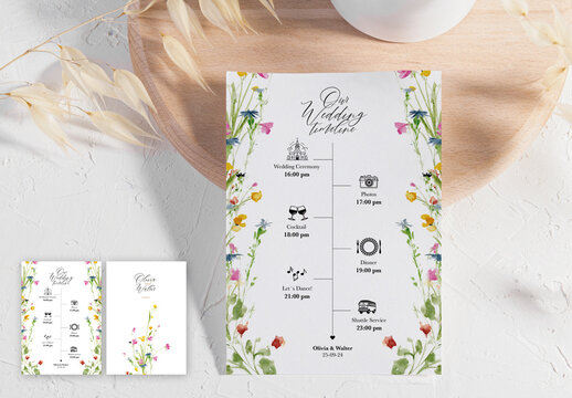 Print Wild Style Wedding Timeline