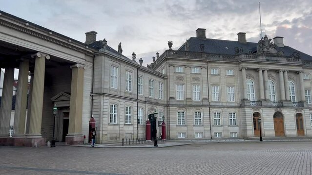 Amalienborg palace in Copenhagen, Denmark.