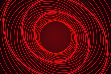Red abstract geometry line art