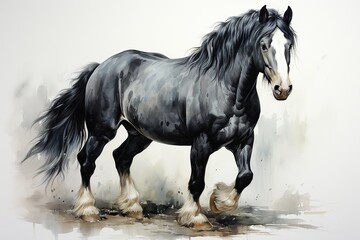 Fototapeta premium horse in snow