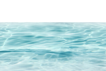  Defocus blurred transparent blue colored clear calm water surface texture with splashes reflection. Trendy abstract nature background. Water waves in sunlight with copy space. Blue watercolor shine.