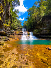 waterfall in autumn