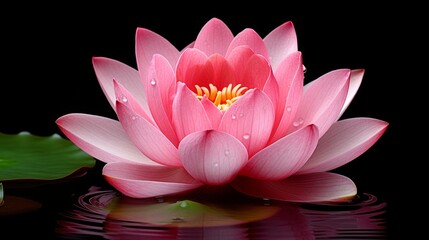 Pink lotus flower, Generative AI