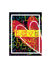Love poster art. Psychological issues. Complex emotional issues
