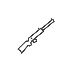 Winchester rifle line icon