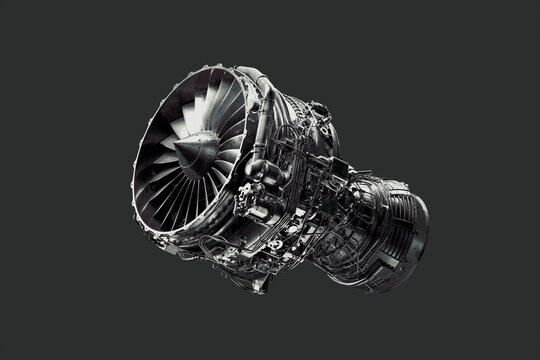 CFM56 Turbofan Engine Close Up - Detailed 3D Rendering