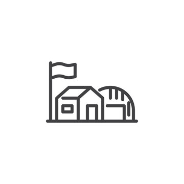 Military Base line icon
