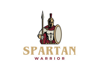 Spartan logo design vector illustration