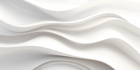 white gradient textures with overlapping wavy layers. abstract background illustration with 3d effect