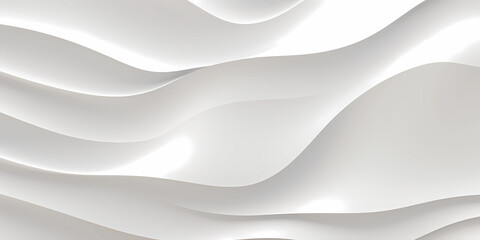 white gradient textures with overlapping wavy layers. abstract background illustration with 3d effect