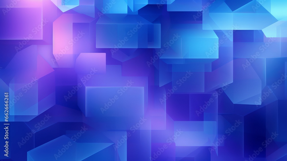 Canvas Prints abstract blue background with squares, generative ai