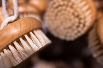 Eco-Friendly Wooden Dish Brush: A Close-Up View
