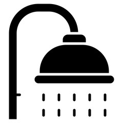 Vector Icon Shower, Bath, Clean, Gym, Routine