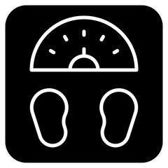 Vector Icon Weight Scale, Weight Machine, Sports, Fitness, Scale