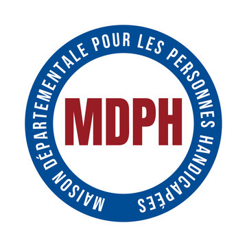 Symbole MDPH maison d&eacute;partementale des personnes handicap&eacute;es