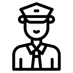 Vector Icon Police, Guard, Protection, Safety, Security