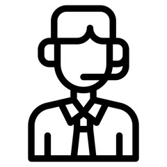 Vector Icon Call Center, Help, Support, Operator, Avatar