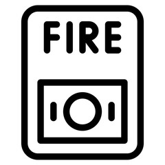 Vector Icon Fire Button, Alarm, Button, Fireman, Fire