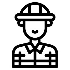 Vector Icon Firefighter, Avatar, Fireman, Safety, Safety