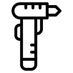Vector Icon Hammer, Emergency, Exit, Glass Hammer, Exit