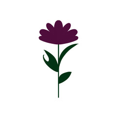 Purple vector flower color icon design