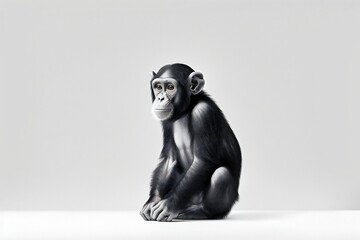 Nature portrait monkey mammal wildlife animals ape wild primate black - obrazy, fototapety, plakaty