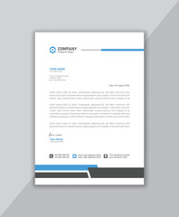 Stylish clean modern abstract business letterhead template