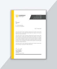 Modern clean letterhead. Professional abstract shape business letterhead template layout design