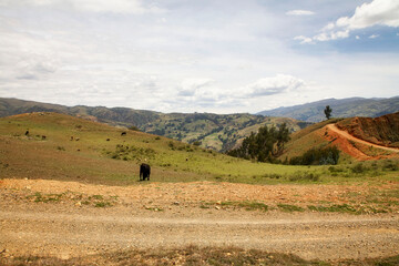 Obraz premium Reise durch Südamerika. Wandern in der Cordillera Blanca bei Huaraz in Peru.