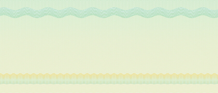 green and yellow wave background for banknote, cheque, cert, excise